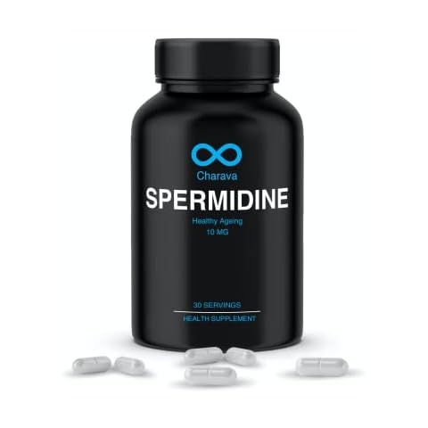 Charava Spermidine - 10mg of Spermidine per Serving - Activates Cellular Renewal - Longevity Supplements - 30 Vegetarian Capsules - 30 servings Cover