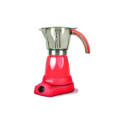 Jocca Espressokocher Italienische kaffeemaschine elektrisch 6 tassen espressomaschine elektrisch Transparent jug with cool touch handle italian coffee maker 5449R Rot Cover