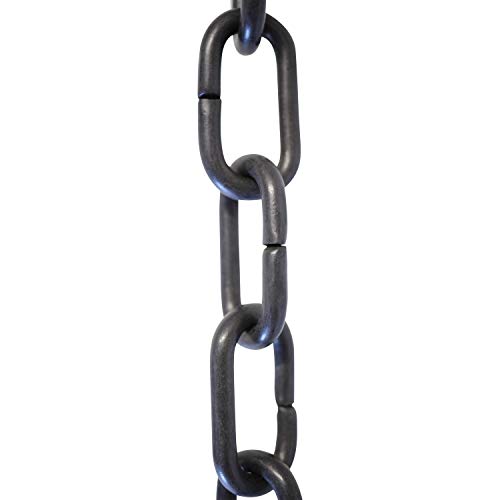 Image of RCH Hardware CH-07-OBB Decorative Polished Solid Chain for Hanging, Lighting-Standard Unwelded Links (1 Foot) (Oil Bronzed Black)