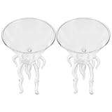 FOMIYES Copas de Cóctel Altas de Vidrio Transparente 2 Piezas, Vasos Creativos Diseño de Medusa para Fiestas y Bebidas Mixtas, Cristalería Original para Hogar y Entretenimiento