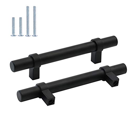 Goldenwarm LST16BK Lot de 15 poignées de meuble en acier inoxydable pour miroir de cuisine Noir