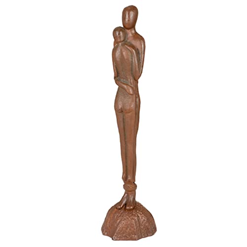 Moritz Skulptur Dekofigur Pärchen Umarmen Sich Farbe Rost Braun Höhe 66cm Garten Figur Dekoration...