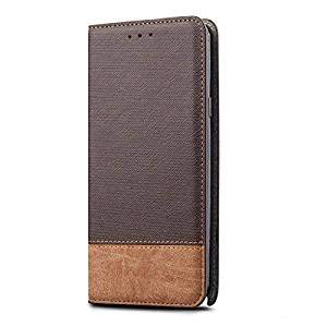 Image of ClickCase for Realme Narzo 20 pro Blazer Series Cloth & Leather Wallet Flip Case Kick Stand with Magnetic Closure Flip Cover for Realme Narzo 20 pro (Brown)
