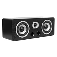 Dynavoice Magic C-4 Schwarz Matt – Center Lautsprecher Passiv 2-Wege, 2x4 Woofer + 1\ Hochtöner, Front Bassreflex, 100W, für Heimkino 5.1 und 7.1