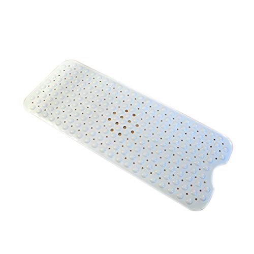Cicilin Bath Mat Extra Long Bathtub Mat PVC Shower Mat Non Slip with Suction Cups 40 x 100cm/16 x 40 inch (White)