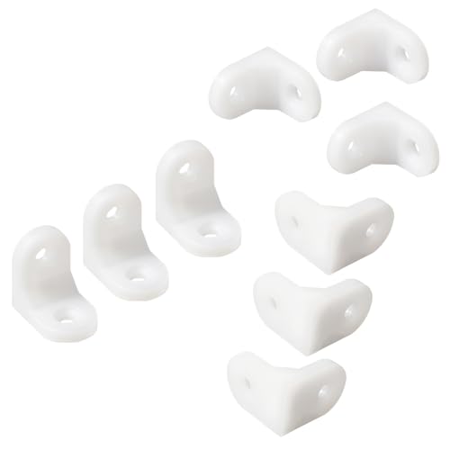 Ctyjia 20 PCS Plastic Corner Brackets, Right Angle Bracket, 90 Degree Plastic Corner Braces with Screws - Image 3