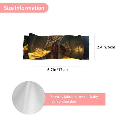 The Rose in the Fairy Tale World Baby Headbands Soft Nylon Hairbands with Stretchy Bows Girls Hair Accessories for Newborn Infant Toddler Kids3