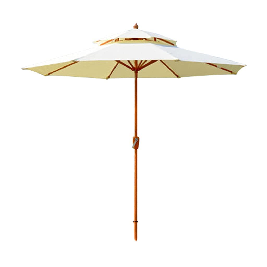 HCZKIUJY Garden Outdoor Parasol,270cm Double Top Table Market Umbrella Easy Crank Open,Outdoor Umbrella for Beach Pool Patio Garden