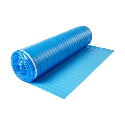VEVOR sous Couche Parquet, 18,6 m², sous-Couche Isolante, Épaisseur 3 mm, avec Mousse EPE, Film PE Imperméable, Insonorisation Anti-humidité, Protection...