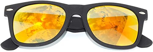 OWL Vintage Horn Rimmed Sunglasses Womens Mens, UV Protected Mirror Lens Vintage Shades, Matte Frame Sunglasses4