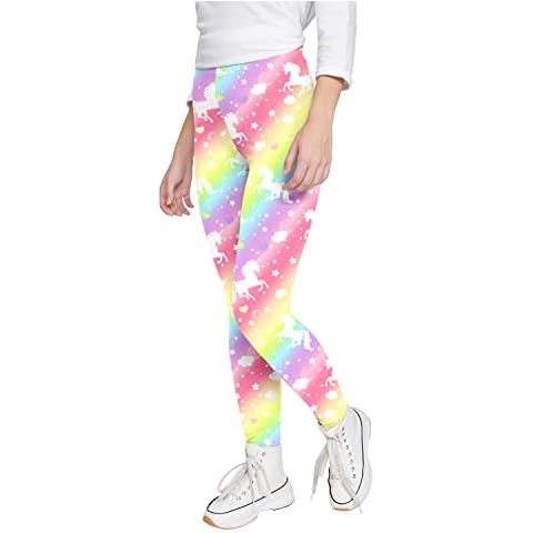 JESKIDS Rainbow Unicorn Leggings for Kids Cover