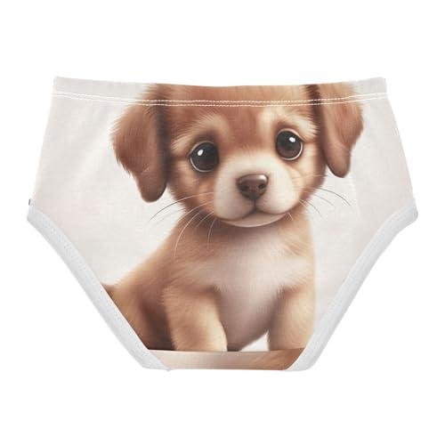 Cute Brown Puppy Dog Girls Underwear Toddler 2t Cotton Panties for Girl Designer Briefs Girls Undies2