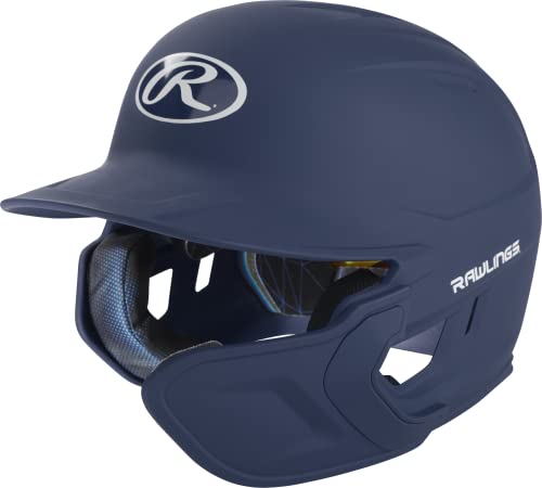 Rawlings | MACH ADJUST Batting Helmet with Extension Flap | Right Hand Batter | Senior (6 7/8" - 7 5/8") | Matte Navy by Rawlings - Used condition - US$73.59