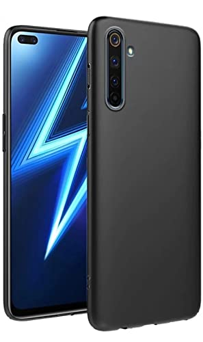 Image of Mobile Back Cover Case for Realme 6Pro (Silicone Case|CameraProtection|Black SC1510)
