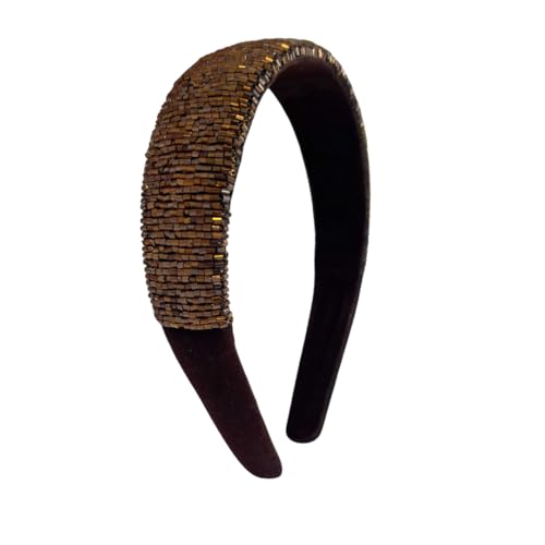 Tiara Para Cabelo Femina Fashion Vidrilho Mel (Marrom, Normal)