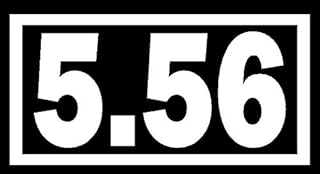 Tamengi 5.56 Vinyl Decal Sticker Car Window Wall Bumper Gun Ammo M16 Ar-15 Assault Rifle
