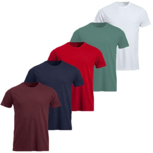 Kit 5 Camisetas Masculinas Básicas Algodão SORTIDAS (as2, alpha, l, regular, Sortidas)