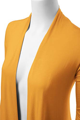 Image of Women's Drape Front Open Cardigan Long Sleeve (S-2X, Made in USA)