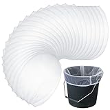 Windyun 60 Pcs Paint Strainer Bags 5 Gallon Fine Mesh Filter Bag Disposable Paint Bucket Strainer Mesh with Elastic Top Opening Hydroponic Filter Tool for Gardening(White)