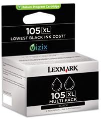 Lexmark No. 105XL Ink Cartridge - Inkjet - High Yield - 1020 Pages (Per Cartridge) - Black - 1 Each