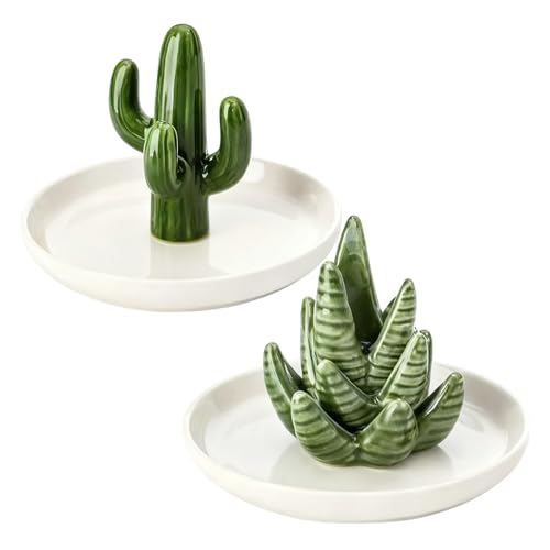 Plateau multi-usage en céramique pour plantes d'aloès et petits accessoires - 7