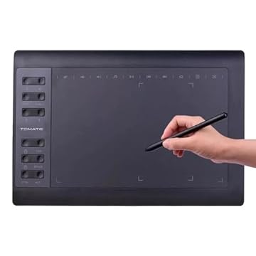 Mesa Digitalizadora 11,6" com Resolução 5080LPI Tomate 266PPS com Caneta Suportes Adaptadores e Acessórios