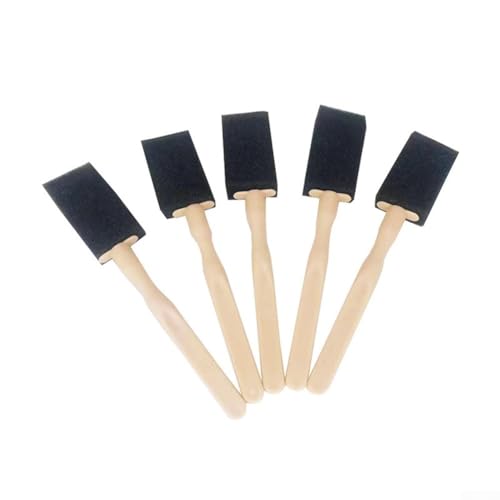 Juego de 5 cepillos de limpieza de ventilación de aire acondicionado de coche con cerdas de esponja para detalles interiores de automóviles, rejilla y limpieza - Madera compacta-Ha