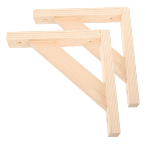 Hemobllo 2 Piezas Soporte de Estante de Madera Escuadras Triangulares para Estanterías Soporte Duradero para Estantes Flotantes y Capacidad de Carga Robusta para Cocina y Decoración de