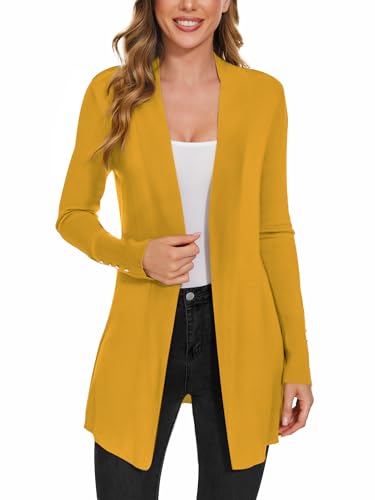 Image of Cardigan for Women Dressy Casual Long Sleeve Open Front Knit Cardigan Sweaters