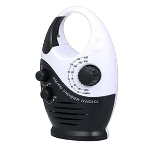 Waterdichte Douche Radio Mini AM/FM Douche Radio Resistent Radio Opknoping Muziek Radio Ingebouwde luidspreker voor badkamer Outdoor gebruik (zwart) Praktijkartikelen