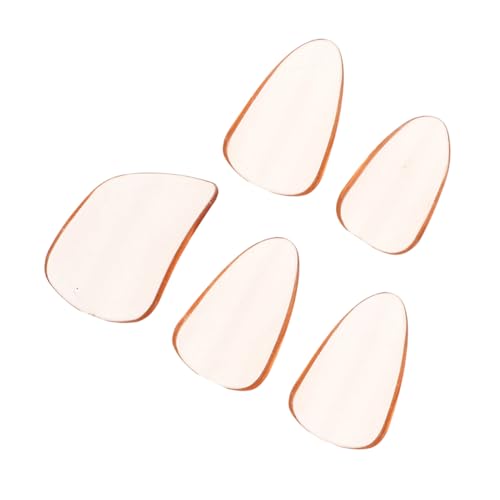 BESTonZON Guzheng Finger Guard Set of 5 Orange Small Size Guzheng Fake Nails Material Comfortable Fit for Performances