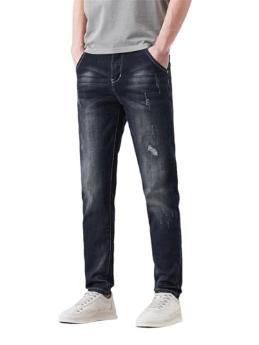 Men's Denim Pants Vintage Slim Stretch Comfortable Personality Streetwear Denim Pants