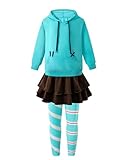 Auggle Girl's Halloween Skirt Set Cartoon Movie Aquamarine Costume (11-12Years)