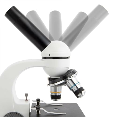 Image of AmScope M158C-E5 40X-1000X Biology Science All-Metal Optical Glass Lens Student Microscope with 5MP Digital Camera