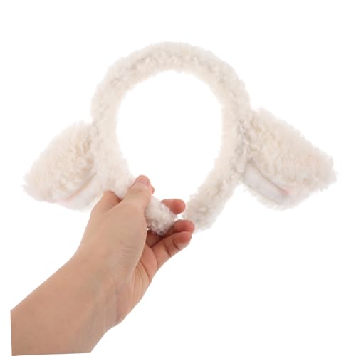 BAZEITFLOW Plüsch Lammohren Haarband Weich Für Erwachsene Und Mädchen Flauschiges Tierohren Stirnband Mit Universeller Passform Für Cosplay Partys Und Bühnenauftritte