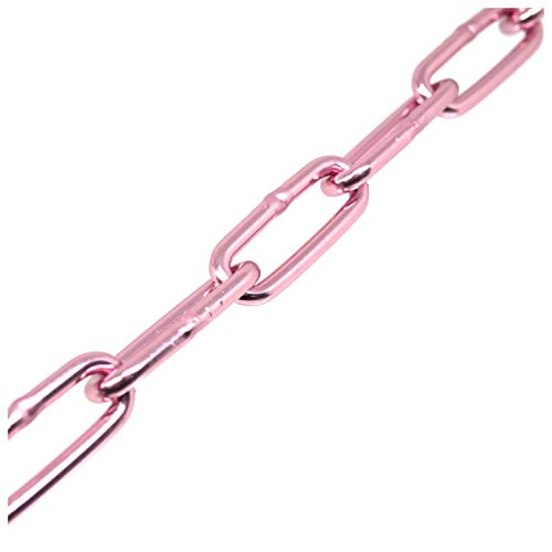 水本機械製作所 アルミカラーチェーン MM 6mm×30m リール巻 AL-6P I-082 国産 ピンク