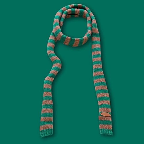 Women Striped Scarf Knit Belt For Casual Wear Party Photo Props Date 2000s Clothing Accessories3