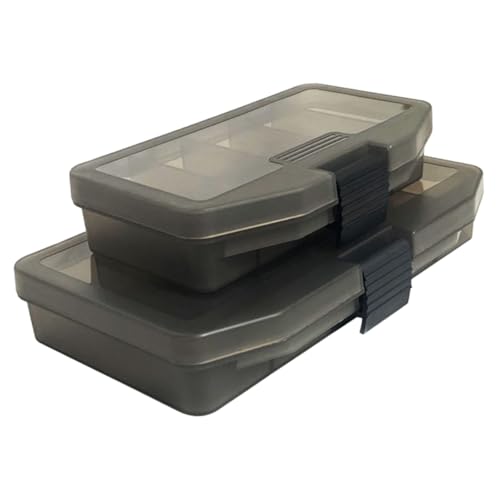 TOYANDONA 2Pcs Fishing Tackle Storage Box Transparent Single Bait Organizer with Five Grids Compact and Portable Fishing Accessory Holder for Easy Use and Carrying