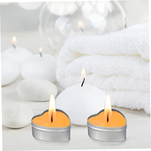 AUTSUPPL 12 Pcs Silver Heart-Shaped Window Candle Jar Tin Empty Candle Jars Mini Scented Candles Heart Shaped Can Scented Votive Candles Candle Canisters Tea Lights Candle Cans Tinplate - Thumbnail 6