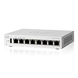 cisco catalyst 1200-8t-d smart switch, 8 porte ge, alimentatore esterno, desktop, protezione limitata a vita (c1200-8t-d)