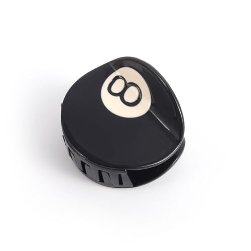 Black 8 Ball Golf Club Hair Claw Clip for Women, 5.4cm/2.12 inches, Acetate Hair Claw 1PC