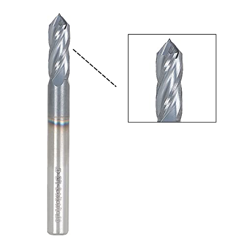 Image of kimllier 1 /4 Inch 4 Flute Helix Carbide Square End Mill Tialn Coated 90 Degree CNC Square Nose End Mill Bits Straight Shank Drill Bits