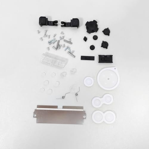 Image of Hzxkqmil Replacement Full Shell Case Kit for Gameboy Advance SP Console | Custom Transparent Housing DIY Clear Cover with Buttons Screws Repair Parts + Screwdrivers Tools for GBA SP (Clear Sparkle)