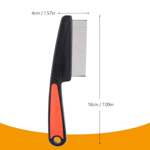nuoshen Flohkamm zum Entfernen Flöhe, Haustierkamm Profi Flohkamm Rostfreier Stahl Läusekamm Staubkamm für Katzen und Hunde