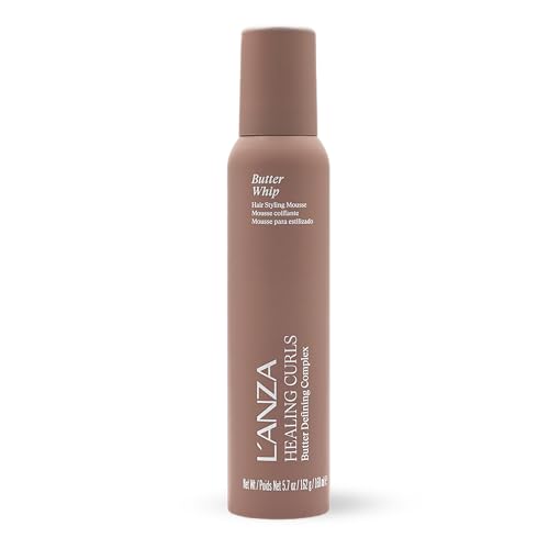 LANZA Healing Curls Butter Whip Styling Foam Hair Styling Mousse for Curly Hair Wavy Hair & Afro Hair Lightweight Control Cruelty Free & Vegan by LANZA Hair Styling Products & Hair Care