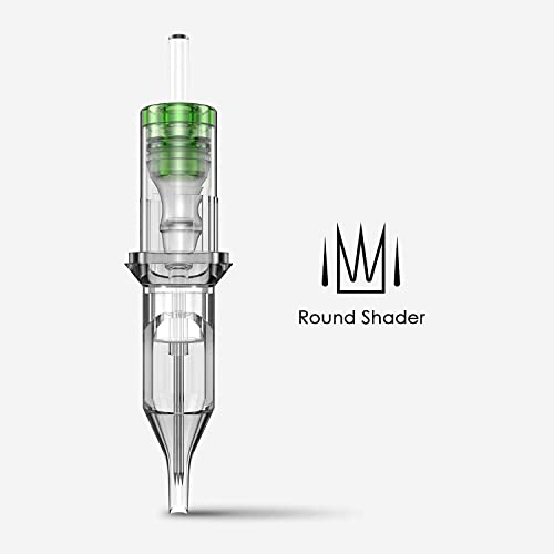 Image of Wormhole Tattoo Cartridge Needles 20PCS 15RS Tattoo Cartridges Disposable Tattoo Needle Cartridge Tattoo Needles Cartridge Needles Round Shader for Tattoo Pen Tattoo Machine Tattoo Supplies 1215RS