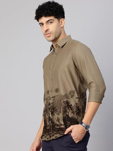 Image of Majestic Man Stylish Ombre Print Pure Cotton Casual Shirt for Men