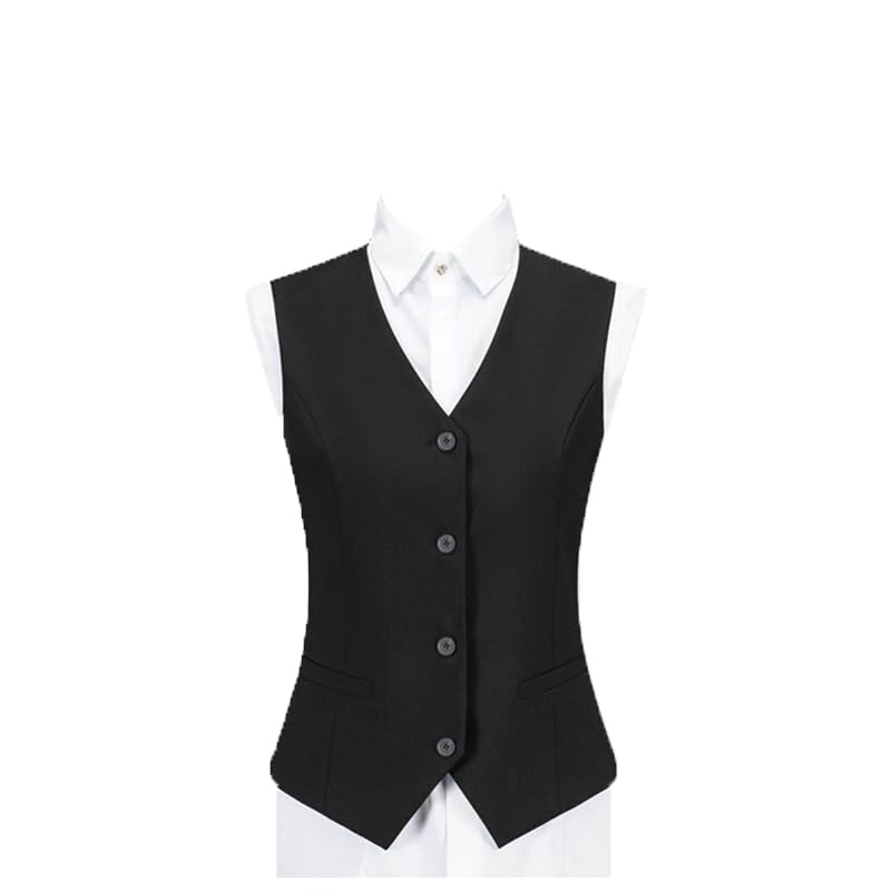 GRACEART Women's V-Neck Slim Fit Suit Vest Formal Business Workwear Sleeveless Waistcoat for Spring and Autumn