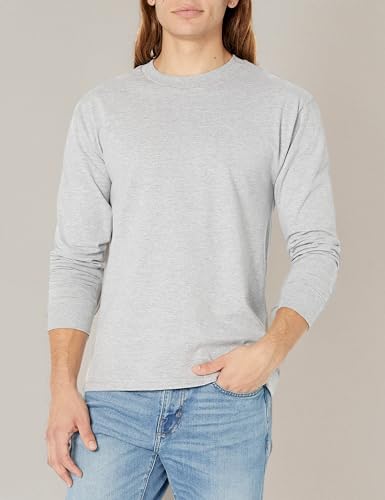 Image of Hanes Men's Beefy Long Sleeve Shirt, 1 or 2 Pack
