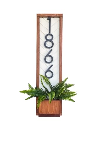 Fairview Vertical Address Sign Planter for your House, Vertical House Numbers Plaque Outside Home, House Numbers Address Plaque, Modern House Number Sign, Waterproof Address Numbers, House Numbers